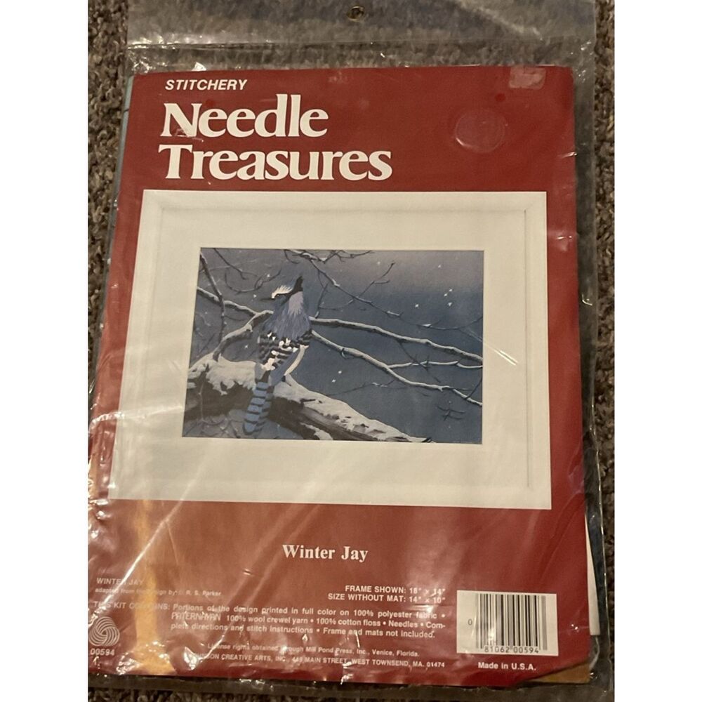 Stitchery Needle Treasures "Winter Jay" Needlepoint Kit